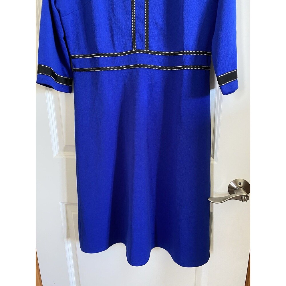 HOMEYEE Dress NWT Royal Blue Modest Work Business Cocktail Size 2XL US 12 - Picture 2 of 13